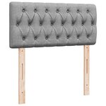 vidaXL Lit ottoman avec matelas gris clair 100x200 cm tissu
