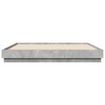 vidaXL Cadre de lit sans matelas gris béton 200x200 cm