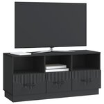 vidaXL Meuble TV avec tiroir Noir 102 x 34 5 x 47 cm Bois d'ingénierie