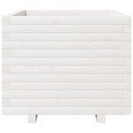 vidaXL Jardinière blanc 60x60x49 5 cm bois de pin massif