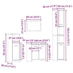 vidaXL Ensemble de meubles salle de bain 4 Pièces bois d'ingénierie