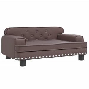vidaXL Canapé pour enfants marron 70x45x30 cm similicuir