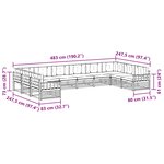 vidaXL Ensembles de canapés 10 pc