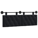 vidaXL Tête de lit suspendue Noir Velours