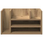 vidaXL Organisateur de bureau Chêne noir 44.5x24x25 cm Bois