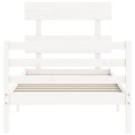vidaXL Cadre de lit sans matelas blanc 90x200 cm bois massif