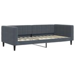 vidaXL Lit de jour avec gigogne et matelas gris foncé 90x200cm velours