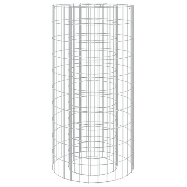 vidaXL Foyer en gabion Ø 50 cm Fer galvanisé