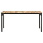 vidaXL Table de salle à manger 160x80x76 cm Bois de manguier brut