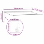 vidaXL Cadre de auvent Blanc 3.5 x 2 m Acier thermolaqué  aluminium
