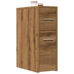 vidaXL Armoire de salle de bain étroite avec roulettes chêne artisanal