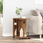 vidaXL Table d'appoint Bois ancien 50 x 30 x 55 cm Bois d'ingénierie
