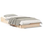 vidaXL Cadre de lit surélevé Marron 80 x 200 cm Bois massif en pin
