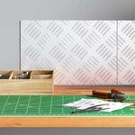 vidaXL Plaques à damier 2 Pièces Argent 30 x 20 cm Aluminium