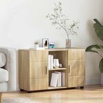 vidaXL Buffet avec étagère FLORIN Chêne Sonoma 88 5 x 30 5 x 55 5 cm