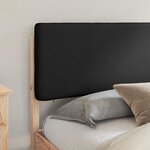 vidaXL Cadre de lit avec tête de lit rembourrée Noir 200 x 200 cm