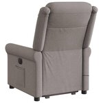 vidaXL Fauteuil inclinable de massage Taupe Tissu