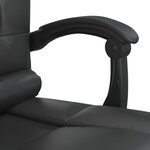 vidaXL Fauteuil de massage inclinable de bureau Noir Similicuir