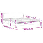 vidaXL Lit avec matelas Dover noir 180x200 cm velours
