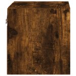 vidaXL Meuble TV mural avec lumières LED chêne fumé 30x28 5x30 cm