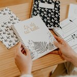 Carnet spirales et lignes - La vie est belle