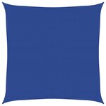 vidaXL Voile d'ombrage 160 g/m² carré bleu 4x4 m PEHD