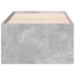 vidaXL Lit de jour avec tiroirs sans matelas gris béton 90x190 cm