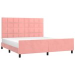 vidaXL Cadre de lit sans matelas rose velours