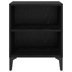 vidaXL Cabinet de chevet Chêne noir 40 x 30 x 50 cm Bois d'ingénierie