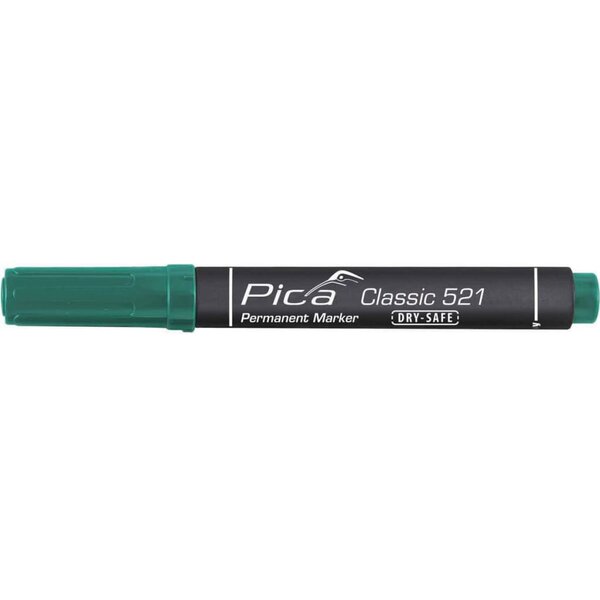Pica marqueur permanent dry-safe classic 2-6 mm pointe biseautée vert