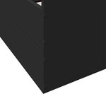 vidaXL Cadre de lit avec tiroirs noir 200x200 cm bois d'ingénierie