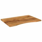 vidaXL Dessus de bureau avec courbe 80x50x2 5 cm manguier massif brut