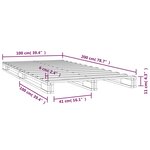 vidaXL Lit de palette 100x200 cm bois de pin massif