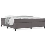 vidaXL Cadre de lit avec matelas Gris 180 x 200 cm Faux cuir