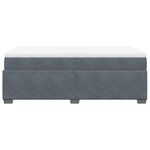 vidaXL Sommier à lattes de lit et matelas gris foncé 120x190cm velours
