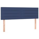 vidaXL Sommier à lattes de lit avec matelas LED Bleu 140x200 cm Tissu