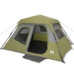 vidaXL Tente familiale 10 personnes vert libération rapide imperméable