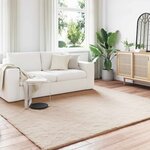 vidaXL Tapis en Fourrure Synthétique de Lapin Olite Taupe 240 x 240 cm