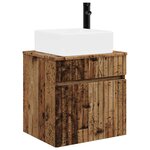 vidaXL Meuble de lavabo mural Bois ancien 49 x 41 x 63 cm