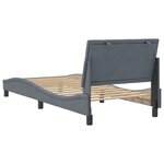 vidaXL Cadre de lit sans matelas Hanko gris foncé 90x200 cm velours