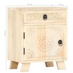 vidaXL Table de chevet 40x30x50 cm Bois de manguier massif