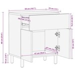 vidaXL Cabinet de chevet Marron 50 x 33 x 60 cm Bois d'acacia massif