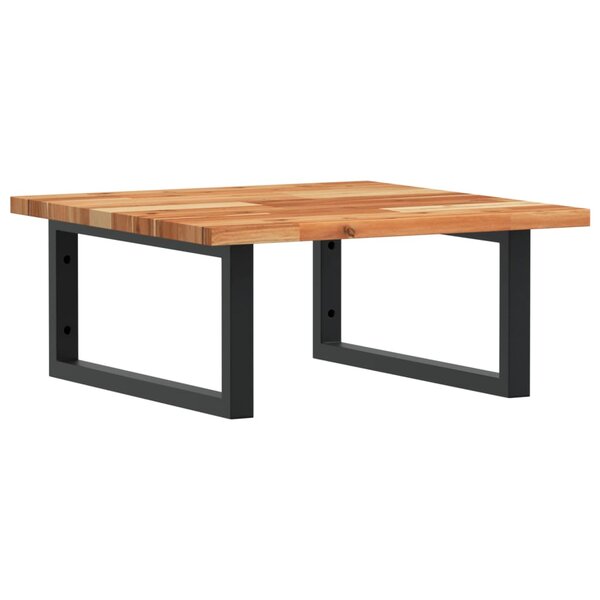 vidaXL Étagère de vasque murale acier et bois massif d'acacia