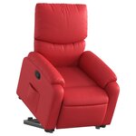 vidaXL Fauteuil inclinable Rouge Similicuir