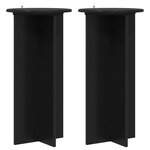 vidaXL Support de Plante 2 pièces Noir 40 x 40 x 80 cm