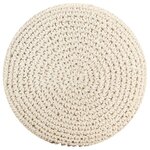 vidaXL Pouf fait à la main en macramé 45x30 cm Coton