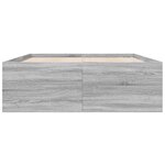 vidaXL Cadre de lit sonoma gris 135x190 cm bois d'ingénierie