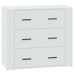 vidaXL Buffet Blanc 80x33x70 cm Bois d'ingénierie