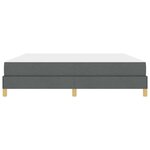 vidaXL Lit à ressorts Gris foncé 180 x 200 cm tissu
