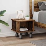 vidaXL Meuble TV Bois ancien 37 x 35 x 35 cm Bois d'ingénierie